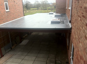 Carport canopy with velux skylights