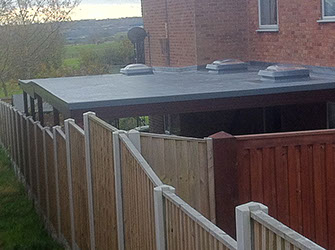 Carport canopy with velux skylights