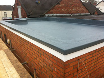 Fibreglass roof with new fascia board