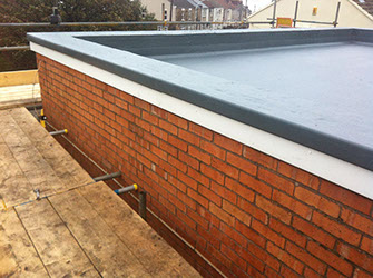 Fibreglass roof with new fascia board