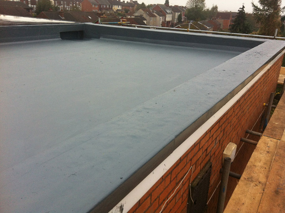 Fibreglass roof with new fascia board