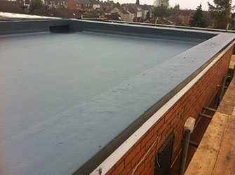 Fibreglass roof with new fascia board